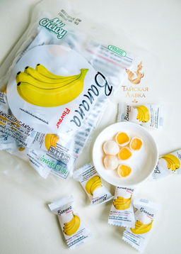 Молочные Ириски c Желейной Начинкой Банан