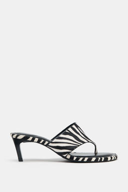 ANIMAL PRINT LEATHER SANDALS - Zara фото 11