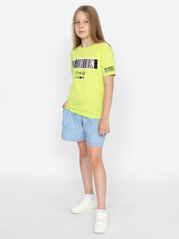 CRB wear/CSJG 63872-36-421 Футболка для девочки,лайм/Ex.Cherubino фото 3