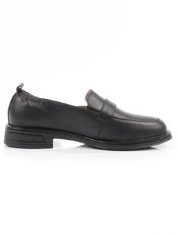 03-PDEB102-1 BLACK Лоферы женские (натуральная кожа)