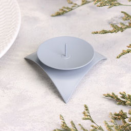 Металлический подсвечник на 1 свечу «Звёздочка», 8×7.5×3 см, серый