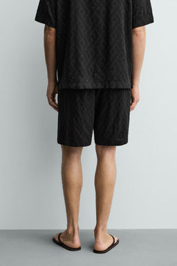 BERMUDA JACQUARD GEOM?TRICO / Negro - Zara фото 11