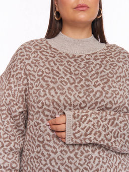 Вязаное леопардовое платье PP91066LEO18 - Артесса фото 4