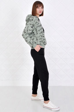 Арт. 2350 Костюм с брюками женский 44-52 (5 шт) Цвет:верх- полынь, низ-черный - Калинка фото 17