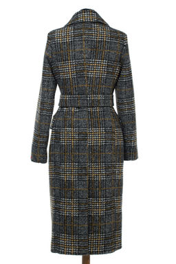 Пальто женское демисезонное Микроворса/Клетка - El podio фото 9