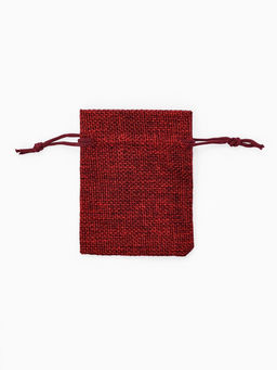 Набор мешочков подарочных 50 шт. «Льняной» 7×9 см, бордовый