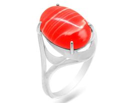Кольцо из серебра родохризит, КП87