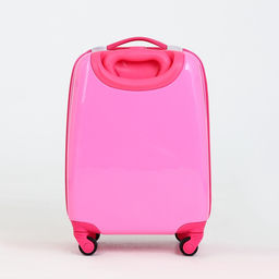 Чемодан детский на колёсах 29 л (XS), на молнии, розовый