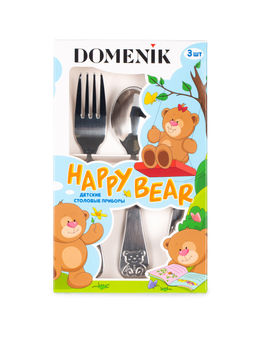 Набор детских столовых приборов HAPPY BEAR 3пр. - Domenik фото 2