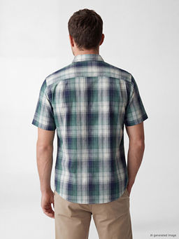 Regular Fit Ekose Poplin Erkek G?mlek