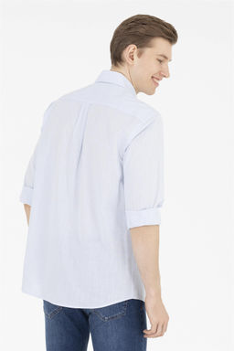 U. S. Polo Assn / Мужская синяя рубашка с длинным рукавом - U.s. polo assn фото 12