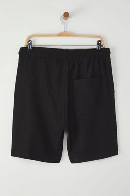 TRENDYOL MAN Siyah Regular Fit Esnek Orme Dokulu Burumcuk Kumas Sort & Bermuda TMNSS25SR00006 - Trendyolmilla фото 9