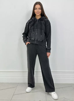 K11863 Костюм двойка: толстовка и брюки ГРАФИТ