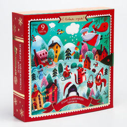 Адвент-календарь новогодний, мячики массажные резиновые, набор из 9 шт., Крошка Я