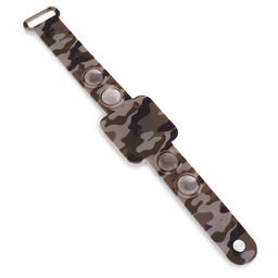 Часы наручные электронные Камуфляж, детские, ремешок pop-it, силикон, l-25.4 см