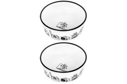 Набор 2 мисок для домашних питомцев 400 мл 13,5*13,5*5 см БЕЗ КОТА ЖИЗНЬ НЕ ТА Жизнь кошек - Elan gallery фото 7