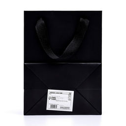 Пакет подарочный, с окном, 20×15×10 см, чёрный