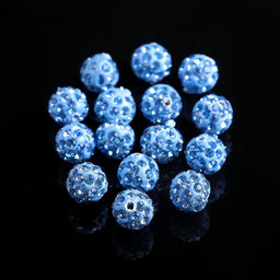 Бусина «Шамбала» 10 мм (набор 15 шт.), дымчато-синяя