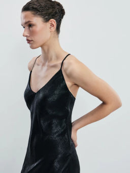 Платье миди из блестящей ткани / Zarina  фото 9