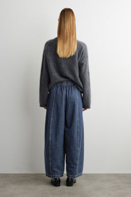 PANTAL?N VAQUERO BARREL LEG CON AJUSTE DE CORD?N - H&m фото 6