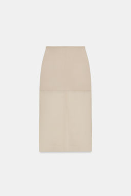 FALDA RECTA PUNTO COMBINADA / Crudo - Zara фото 5