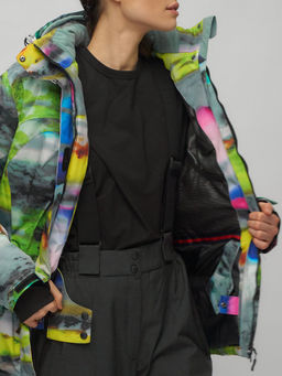 Горнолыжный костюм женский большого размера разноцветный 02278Rz - Chunmai фото 16