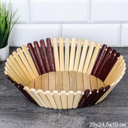 Корзина D-26 см / B248 /уп 120/ Бамбук - Галеонтрейд фото 3