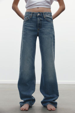 MID-RISE WIDE-LEG TRF JEANS - Zara фото 2