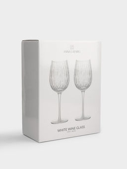 Бокал для белого вина, 400 мл, 2 шт, кристальное стекло, Violin - Anna lafarg фото 7