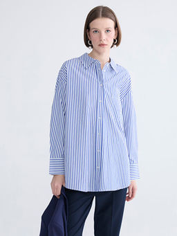 ?izgili Oversize Poplin Kad?n G?mlek