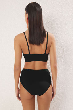 Siyah Yuksek Bel Hipster Basic Bikini Alt? TBESS25BA00035
