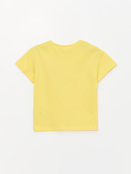 Bisiklet Yaka Bask?l? K?sa Kollu K?z Bebek Ti??rt - Waikiki фото 3