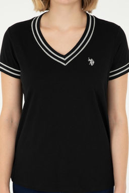 Женская черная футболка - U.s. polo assn фото 6