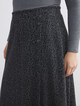 Beli Lastikli Desenli Etek