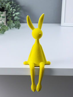 Фигурка настольная Зайчик, жёлтый, на полку, 9?10?28 см