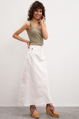 Женская белая джинсовая юбка Неожиданная скидка в корзине - U.s. polo assn фото 2