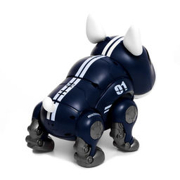 Робот собака Дюк IQ BOT, интерактивный: световые и звуковые эффекты, на батарейках, синий  фото 4