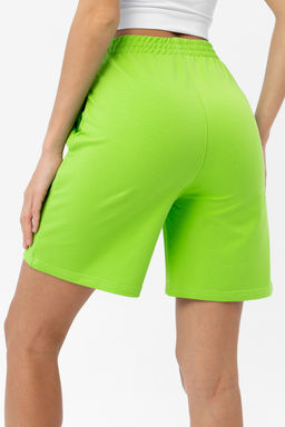 Шорты из хлопкового футера с высокой посадкой  Футер 2-х нитка - Solo mio фото 8