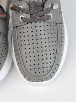 03-ZL-8861 DK. GRAY Полуботинки женские (натуральная кожа) - Фабричный китай фото 10