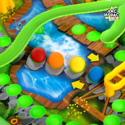 Настольная игра-бродилка Усатые старты, 3D-поле - Лас играс kids фото 2