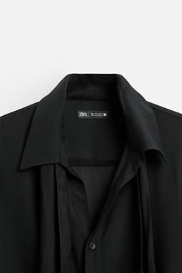 SATIN SHIRT WITH BOW - Zara фото 8