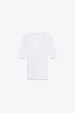 WASHED COTTON T-SHIRT - Zara фото 6