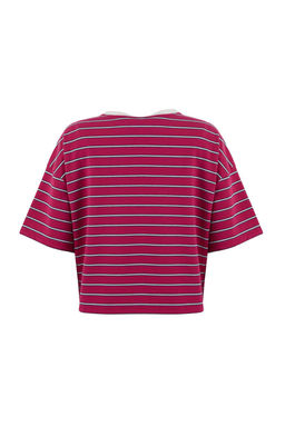 Cizgili Regular/Normal Kal?p K?sa Kollu Tok %100 Pamuk Orme T-Shirt TWOSS26TS00048 - Trendyolmilla фото 4