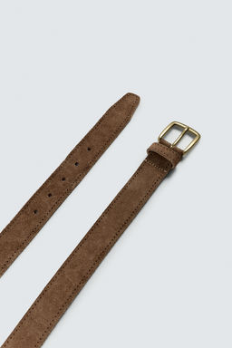 LIMITED EDITION SPLIT SUEDE LEATHER BELT - Zara фото 3