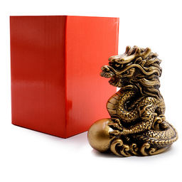 Фигурка Фен Шуй Дракон - дарует мощную защиту бержет и приумножает богатство 7,5-8,5см под бронзу