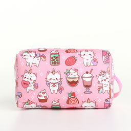 Цена за 2 шт. Косметичка дорожная на молнии, с ручкой, розовая