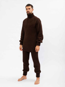 Водолазный костюм (комплект: штаны+свитер с горлом) вязаный из верблюжьей шерсти