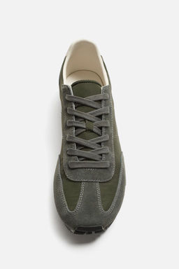 RETRO LEATHER TRAINERS - Zara фото 5