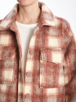 Ekose Oversize Kad?n Pel?? G?mlek Ceket