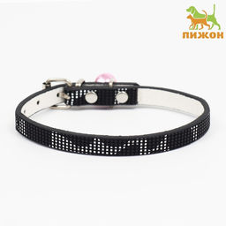 Ошейник Ромашка 30 х 1 см, искусственная кожа, микс расцветок